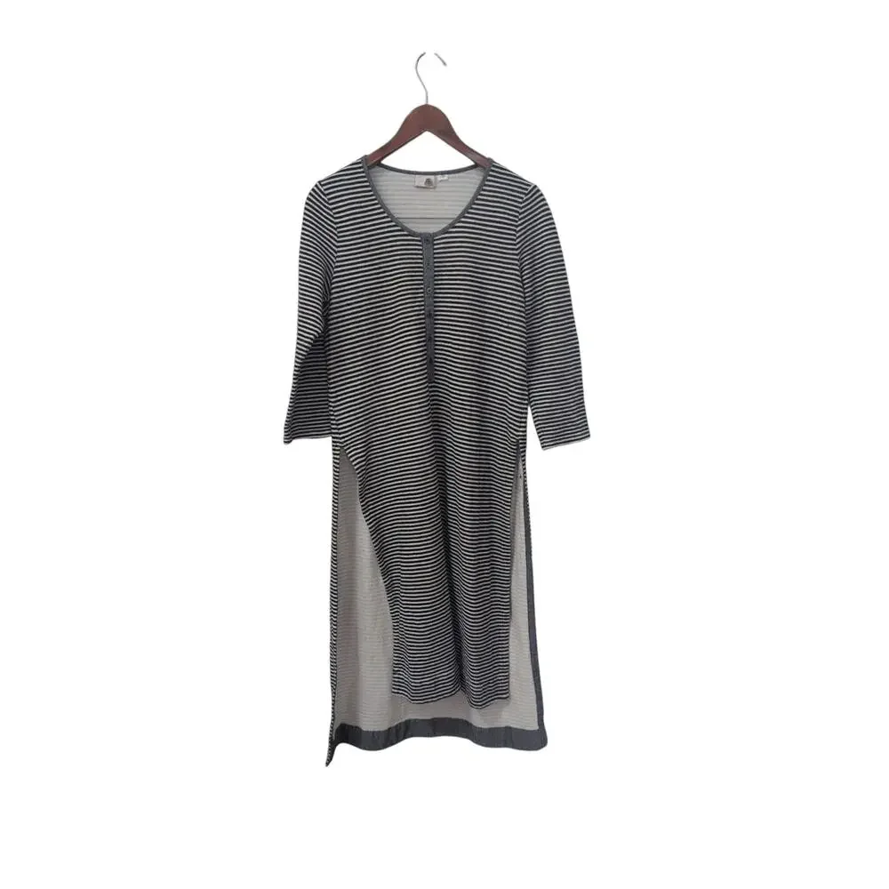 Anthropologie Postmark Striped Henley Dress – Size Large - Picture 1 of 4